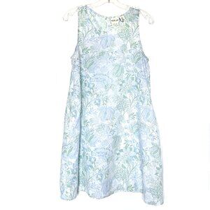 Rachel Zoe floral print, sleeveless, a-line, linen dress size S